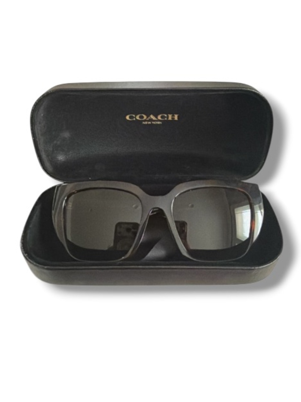 Coach Authentic Women’s Dark Tortoise Oversized Sunglasses Shades w/ Case